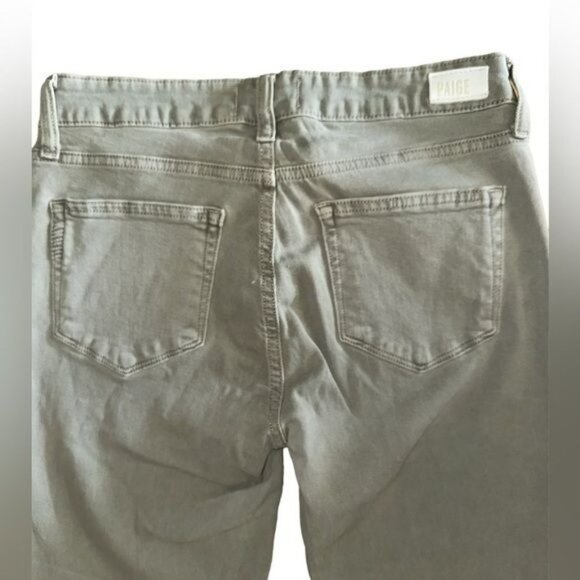 Paige Jeans Womens 26 Green Vintage Faded Gravel Denim Verdugo Mid Rise Ankle - Picture 10 of 12